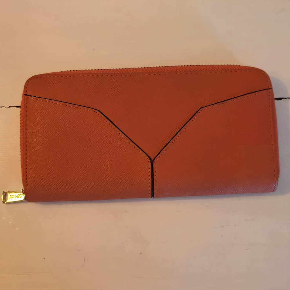 Burnt Orange CO-LAB Zip Around Wallet
